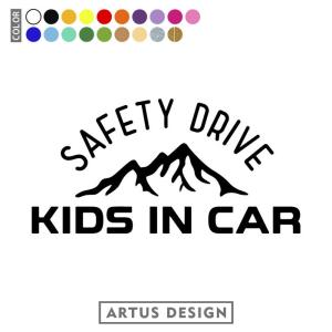 キッズインカー ステッカー おしゃれ 文字 アウトドア シンプル かっこいい KIDS IN CAR ベビーインカー チャイルドインカー かわいい