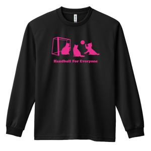 ハンドボール ロンT 長袖Tシャツ メンズ 練習着 「ネコたちのハンドボール」 (AW)｜artworks-kobe