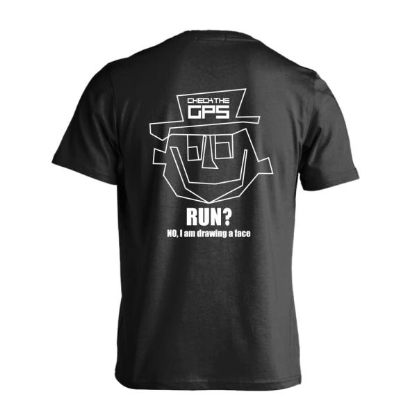 陸上競技 マラソン Tシャツ ウェア 半袖 メンズ 練習着 「顔マラソン」 (AW)