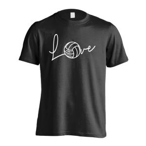 バレーボール Tシャツ ウェア 半袖 メンズ 練習着 「Love バレーボールロゴ」 (AW)