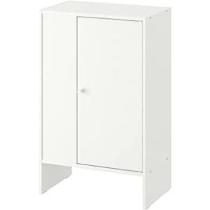 IKEA イケア キャビネット 収納棚 ラック ホワイト扉付き 50x30x80cm オフィスやリビ...