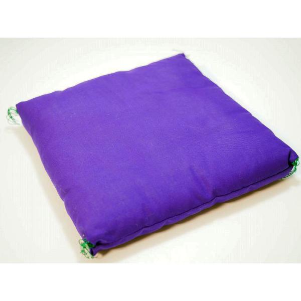 【結】新品未使用品◆綿入り　置物用正方形座布団　紫無地　22ｃｍ角◆置物等のアクセントに♪【メール便...