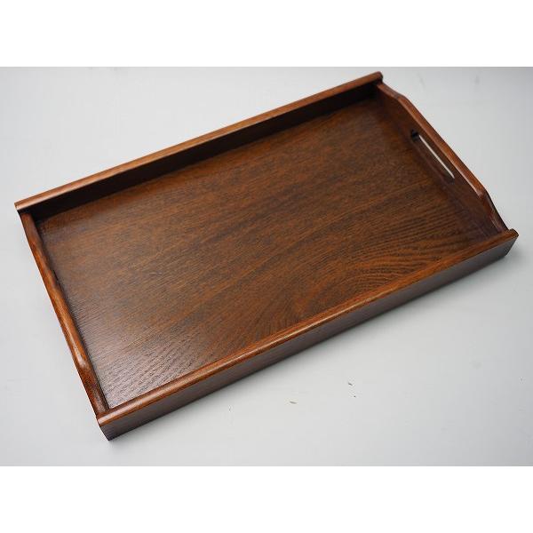 【結】新品 未使用品◆長手盆　栓　手づくり木製漆器　尺五寸　お盆　◆