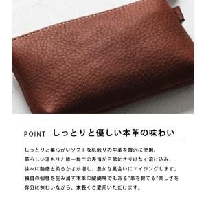 ポーチ 本革 小物入れ レザー 牛革 バッグイ...の詳細画像3