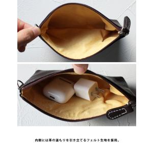 ポーチ 本革 小物入れ レザー 牛革 バッグイ...の詳細画像5