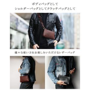 栃木レザー ショルダーバッグ サコッシュ レザ...の詳細画像1