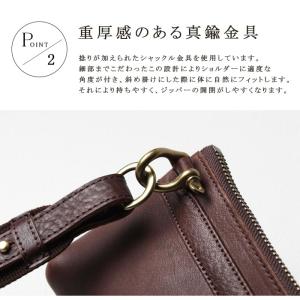 栃木レザー ショルダーバッグ サコッシュ レザ...の詳細画像4