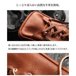 ベルトポーチ 本革 レザー ウエストポーチ ウ...の詳細画像2