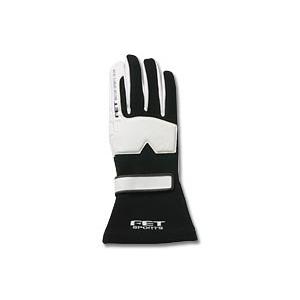 FET 3Dレーシンググラブ　BLK/WHT　S　レーシンググローブ　走行会　日本製　在庫有り