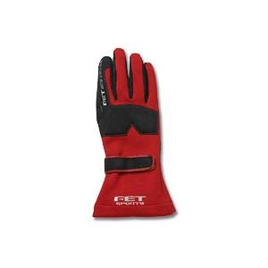 FET 3Dレーシンググラブ　RED/BLK　S　レーシンググローブ　走行会　日本製　在庫有り　