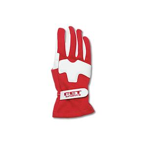 FET 3Dライトウエイトグラブ　RED/WHT Ｌ　走行会　レーシンググローブ　日本製　在庫有り　