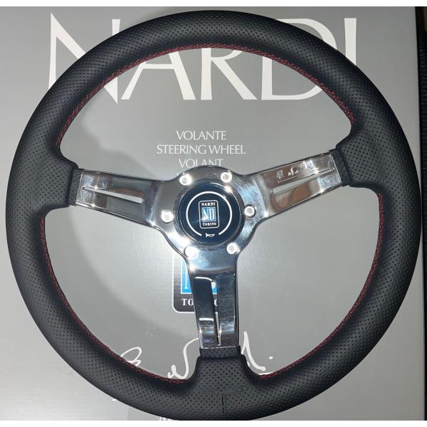 NEWアイテム　NARDI　ナルディ　N733　タイプラリー　330　BKパンチングレザー/POLス...