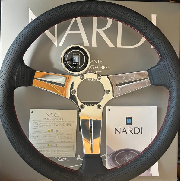 ★NEWアイテム　NARDI　ナルディ　N735　タイプラリー　350　BKパンチングレザー/POL...