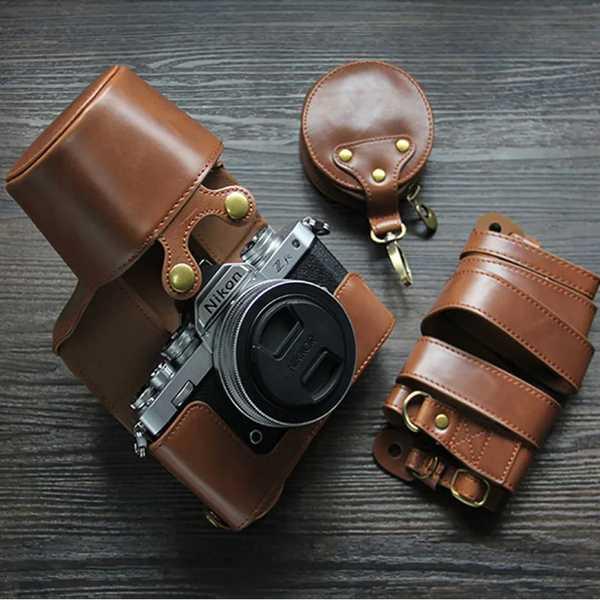 ラグジュアリーz-fc PUレザーケース Z50 Nikon zfc z-fcカメラ用 オープンバッ...