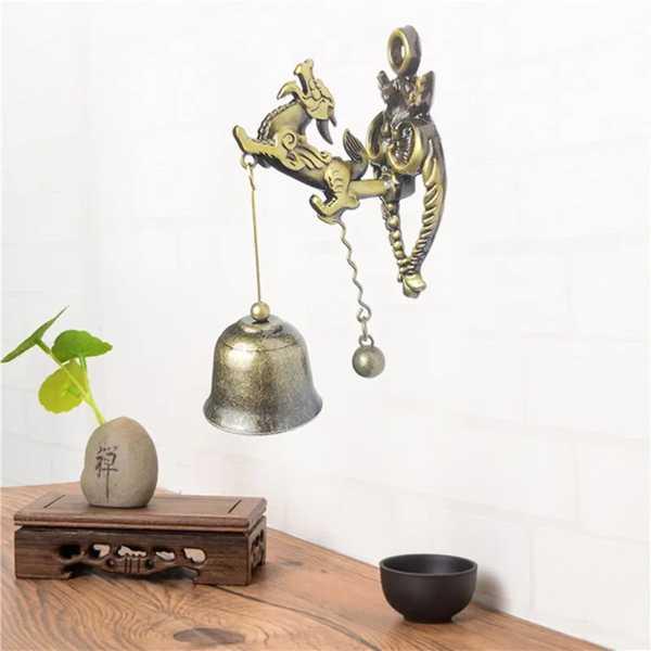 レトロなスタイルの動物のドアベル 象の形をした金属製の鐘