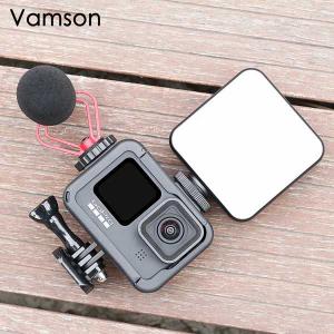 Vamson-ダブルブーツ付き保護カバーフレーム レンズキャップ カメラアクセサリー goproヒーロー12  11  10  9