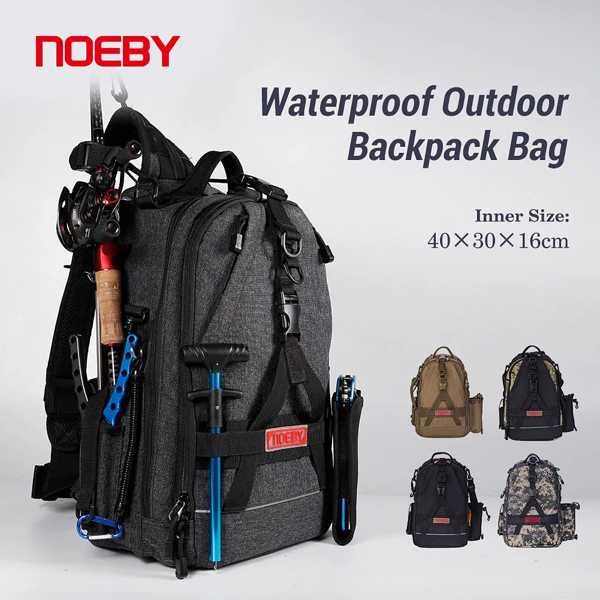 Noby-防水ナイロンバックパック 多機能フィッシングバッグ アウトドアスポーツチェストバッグ キャ...