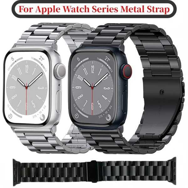 Apple Watch用メタルストラップ iwatch用ステンレススチールブレスレット6 5 4 3...