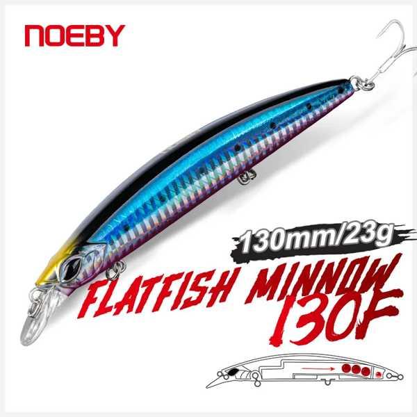 NOEBY-本物のフィッシングルアー 人工餌 ミノー シーバス 130mm 23g 