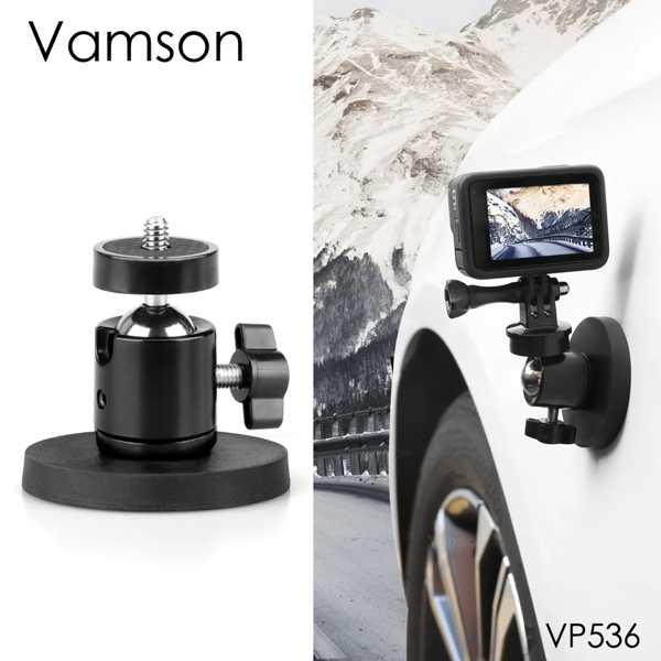 Vamson-磁気ディスク カメラ用マグネットマウント gopro Hero 11 10 9 1/4...