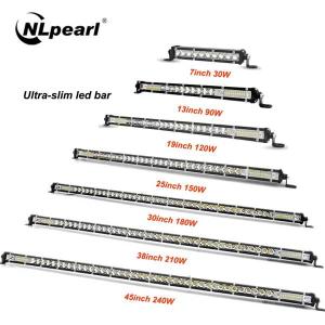 Nlpearl-超薄型LEDライトバー 7-50インチ オフロード 4x4 バックライト ジープ トラック UV LED 車のヘッドライト 12-24v｜arucusshop