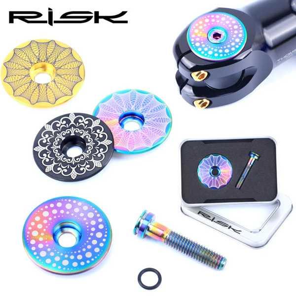 リスク-自転車トップヘッドセット チタンct4ナットm6x30 1/8 &quot; / 28.6mm
