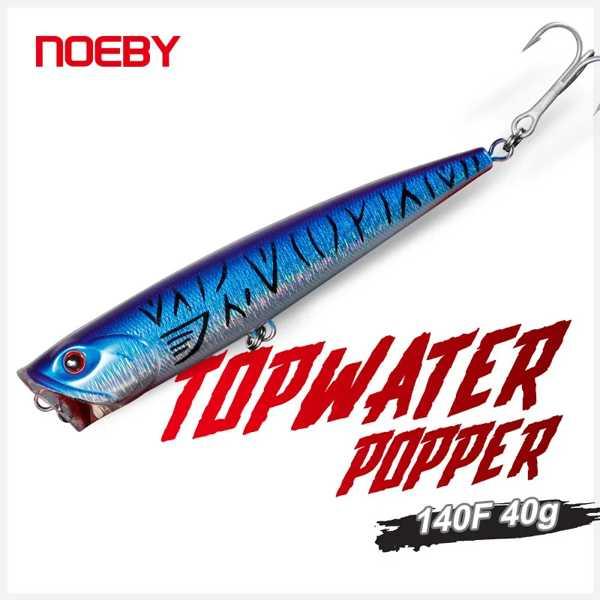 Noeby-海での釣り用のフローティングポッパー シーバス パイク 140mm 40g 