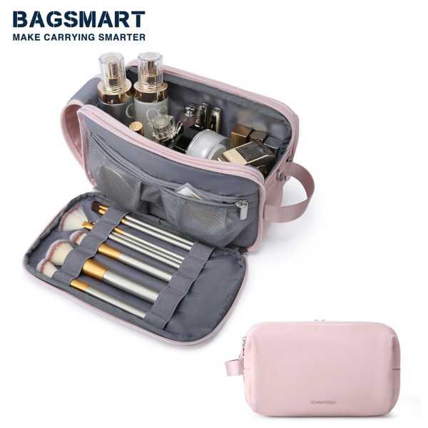 Bagsmart-男性と女性のためのバストイレタリーバッグ 化粧品バッグ 多機能 防水 化粧オーガナ...