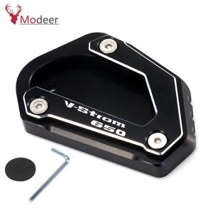 SUZUKI スズキ V-STROM 650XT VSTROM DL650 2004-2023 サイド スタンド プレート パッドブラック