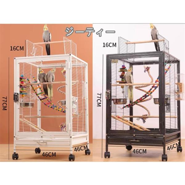 クリアアクリル鳥かご 複数飼い大型インコ ケージ セキセイインコゴザクラインコオカメインコ鳥籠 Ｗ4...