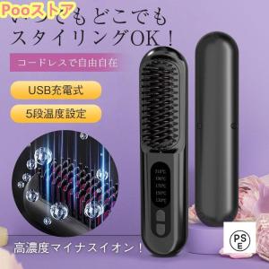 ブラシ ストレートアイロン 携帯用 ブラシ スト...の商品画像