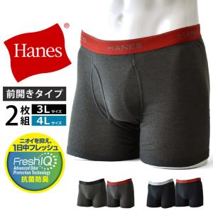 Hanes ヘインズ ボクサーパンツ メンズ 大きいサイズ キングサイズ 2枚組 3L 4L セール