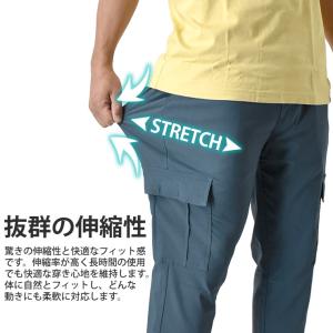 超伸縮 ストレッチパンツ カーゴパンツ 接触冷...の詳細画像3