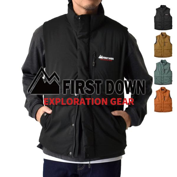 FIRST DOWN EXファーストダウン EX 中わたベスト 超防寒 アウトドア 裏地アルミ セー...