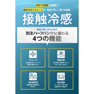 ハーフパンツ メンズ 接触冷感 吸水速乾 ショ...の詳細画像1