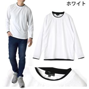 レイヤード風 長袖 Tシャツ メンズ フェイク...の詳細画像4