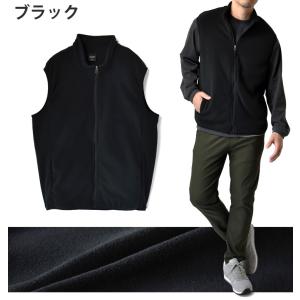 フリース メンズ フリースベスト 暖 起毛 ス...の詳細画像4