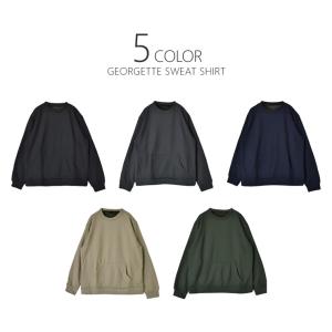 クルーネック メンズ ジョーゼット スウェット...の詳細画像1