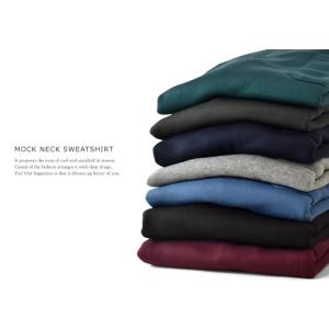 トレーナー メンズ スウェット モックネック ...の詳細画像3