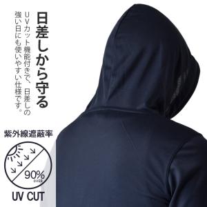 パーカー メンズ 夏 接触冷感 ドライメッシュ...の詳細画像4