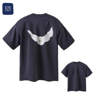 YEEZY × GAP 14A CROP DOVE FLEECE TEE イージー ギャップ オーバーサイズ Tシャツ パッド入り ロゴ メンズ ブランド カニエ ウエスト 海外正規品