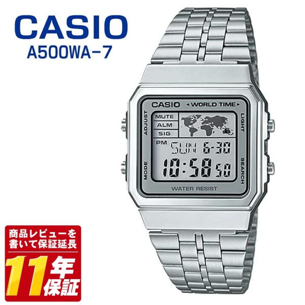 CASIO カシオ A500WA-7 デジタル 腕時計 メンズ レディース ユニセックス ワールドタ...
