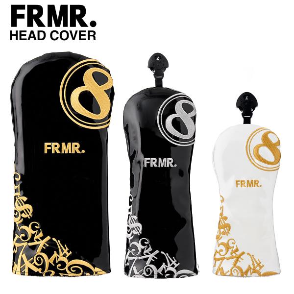 FRMR ヘッドカバー エナメル素材 ブランド ブラック ホワイト ゴールド