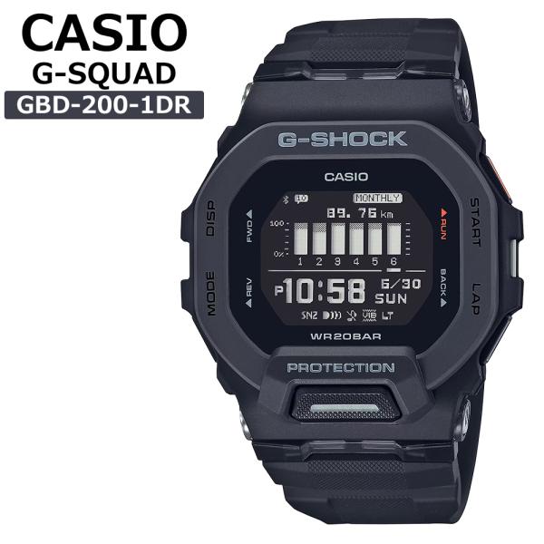 カシオ Gショック 腕時計 メンズ レディース CASIO GBD-200-1DR G-SQUAD ...