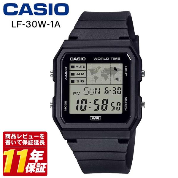 CASIO カシオ スタンダード メンズ レディース チプカシ腕時計 LF-30W-1A ブラック ...