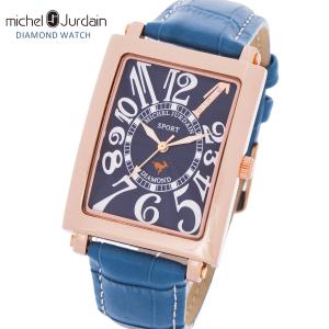 アウトレット特価 ミッシェルジョルダン MICHEL JURDAIN SPORTダイヤモンド メンズ レディース 腕時計 ブランド レトロ スクエア レクタン