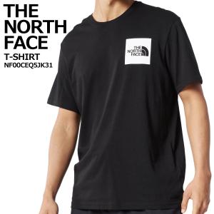 THE NORTH FACE ノースフェイス 海外モデル メンズ クルーネック Tシャツ 半袖 ブラック 黒 メンズ ロゴ Fine Tee ボックスロゴ｜aruim
