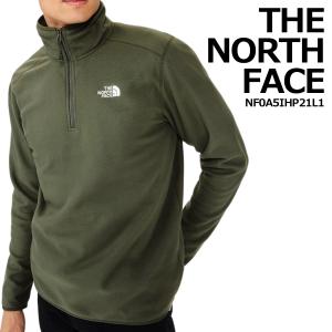THE NORTH FACE ノースフェイス 海外モデル メンズ トップス プルオーバー ネック フリース グリーン M100 GLACIER フリースジャケット｜aruim