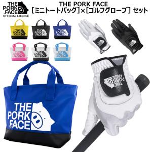 フランク三浦  THE PORK FACE ゴルフグローブ ミニトートバッグ セット ゴルフ ポークフェイス メンズ