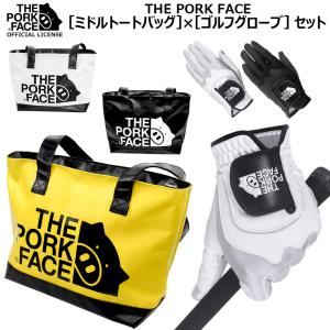 フランク三浦  THE PORK FACE ゴルフグローブ ミドルトートバッグ セット ゴルフ ポークフェイス メンズ